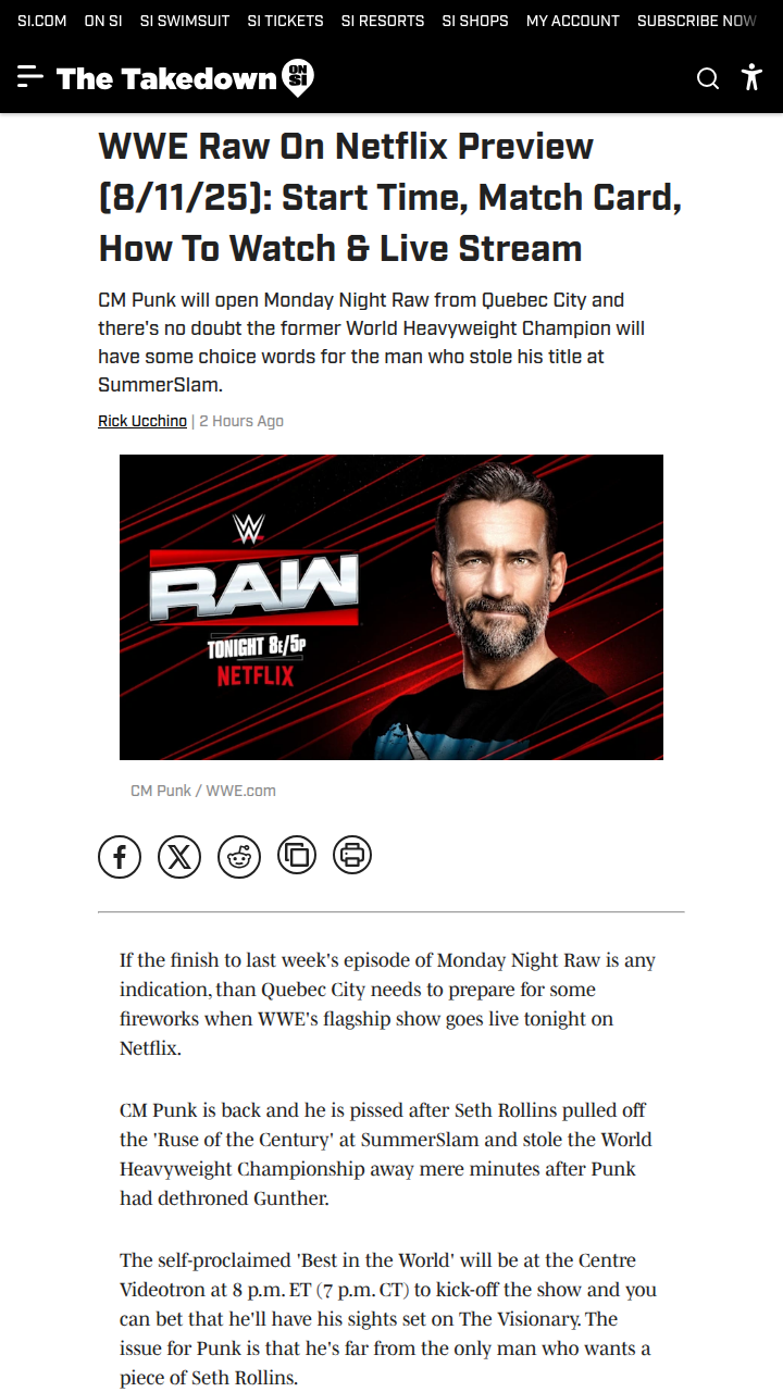 CM Punk Seeks Payback After Rollins’ Heist