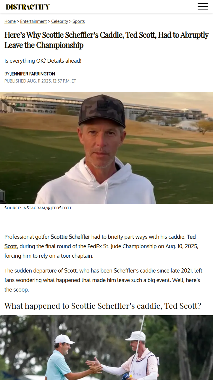 Scheffler’s Caddie Drama at St. Jude