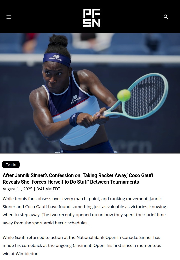 Sinner’s Break vs Gauff’s Grind: Who’s Right?