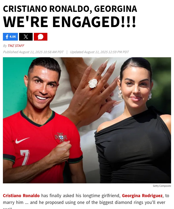 CR7 Pops the Question in Style!