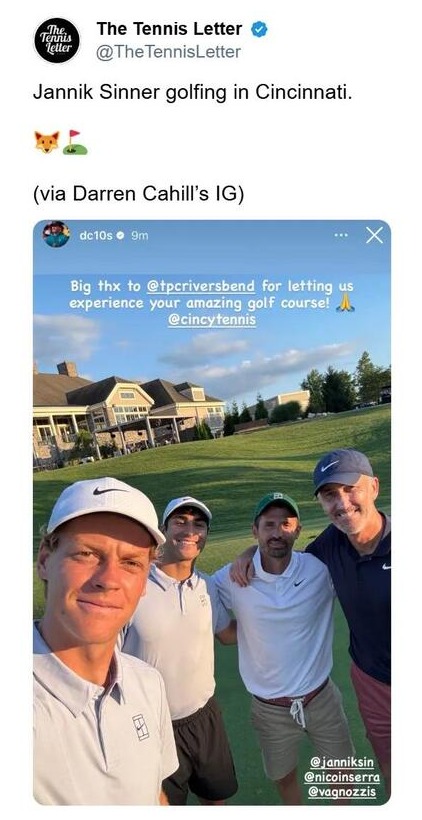Sinner vs Alcaraz: Golf Rivalry at Cincinnati Open