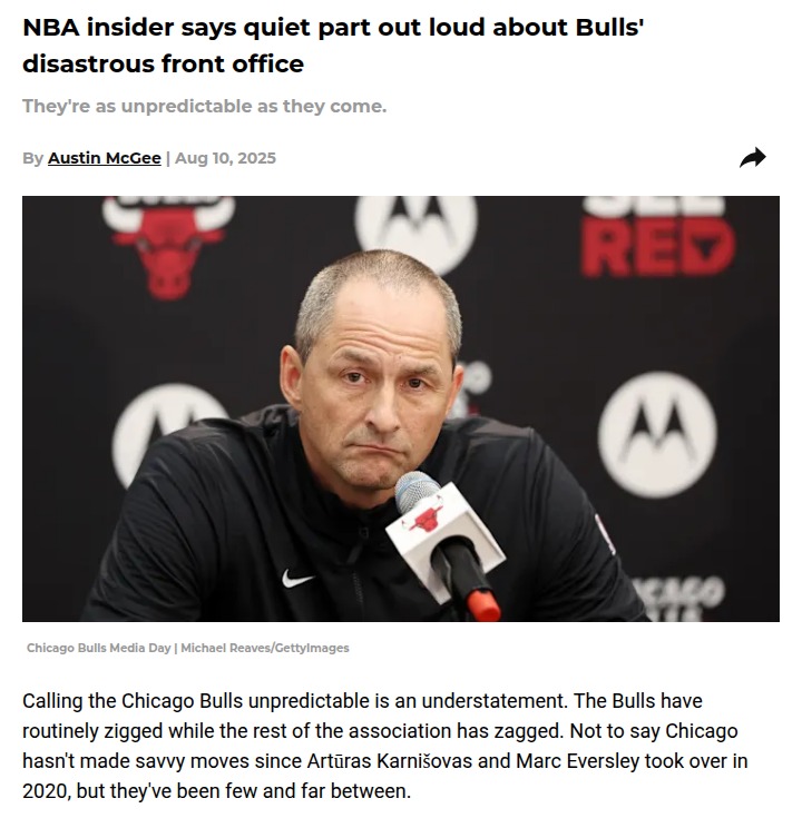 Chicago Bulls front office leaves fans frustrated