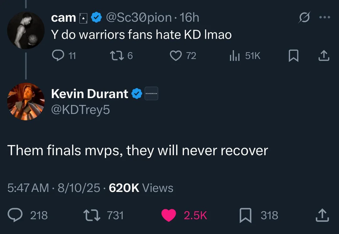 Kevin Durant on Why Warriors Fans Hate Him