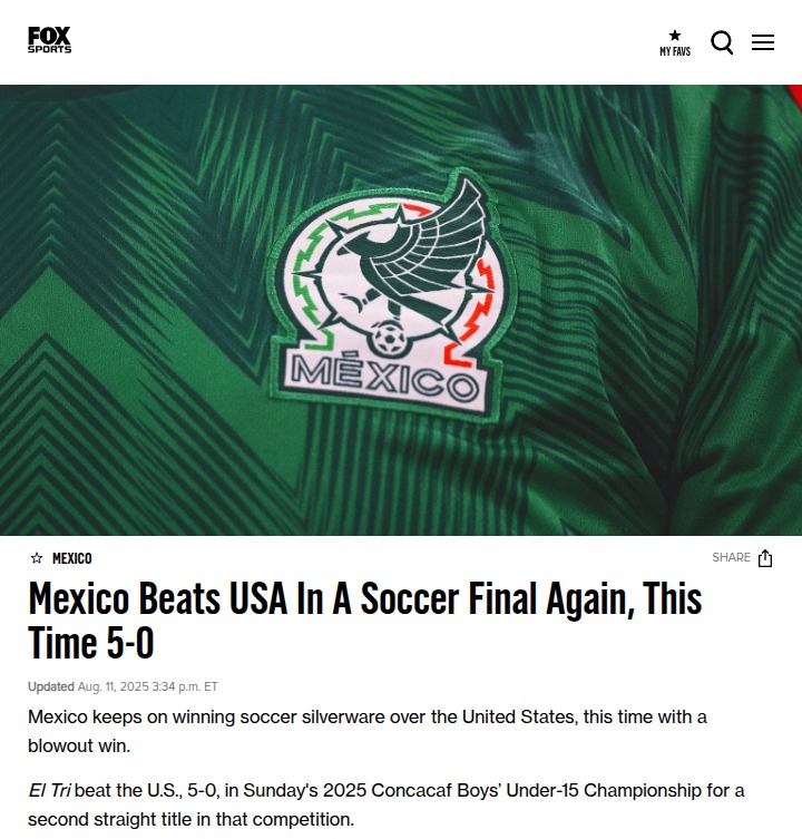 El Tri U-15s Dominate USA Again!