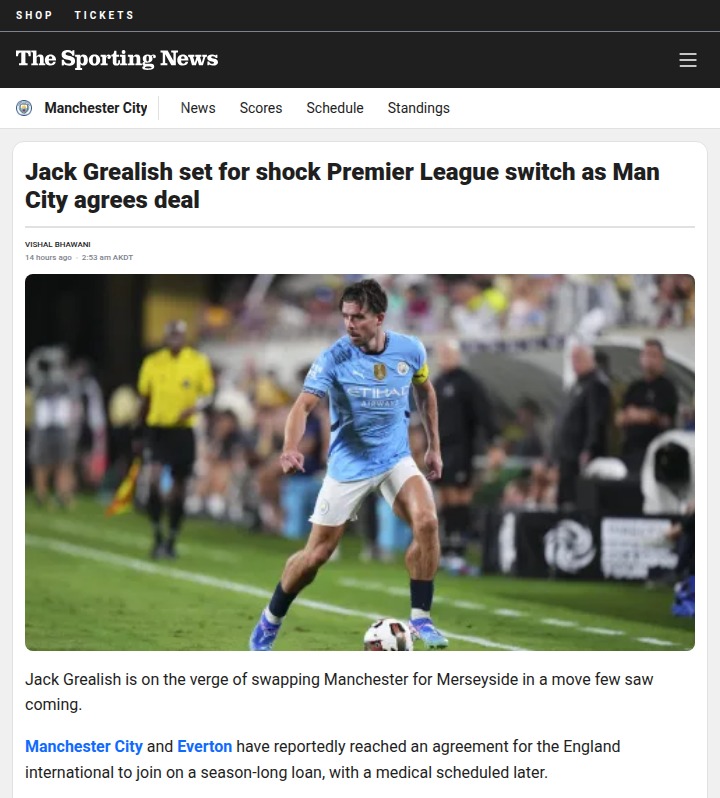Grealish’s Big Gamble: From City to Toffees