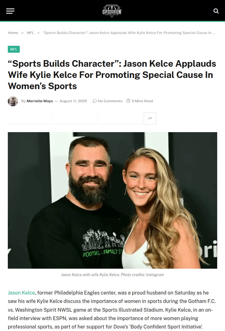 Kylie Kelce Shines at NWSL, Jason Proud