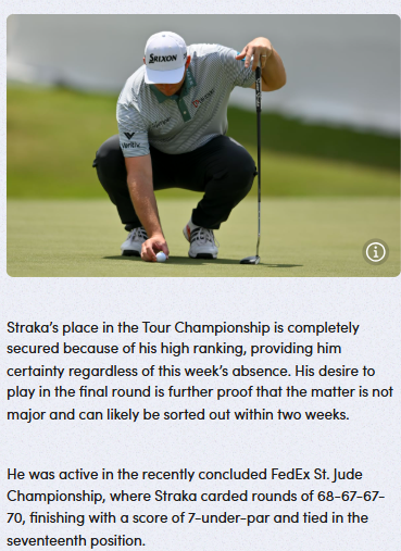 Sepp Straka’s Sudden FedEx Playoffs Exit