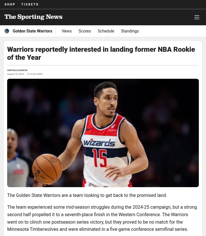 Dubs Eye Brogdon: Kuminga Deal Looms