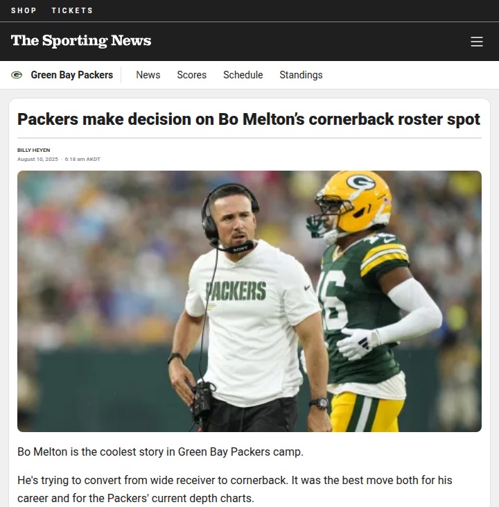 Packers fans: Bo Melton’s big switch pays off