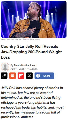Jelly Roll Drops 200 Pounds—Fans Go Wild!