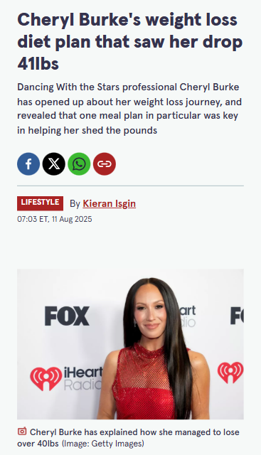 Cheryl Burke’s Real-Life Diet Glow-Up