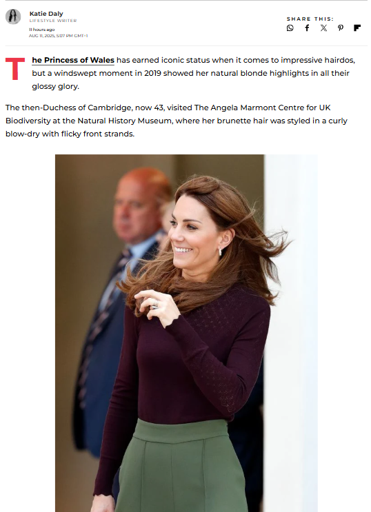 Kate’s Blonde Highlights Stole the Show