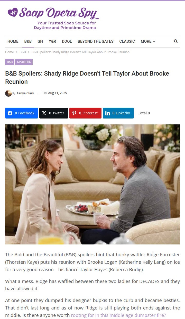 Ridge’s Secret: Brooke Reunion Hidden! 🤫