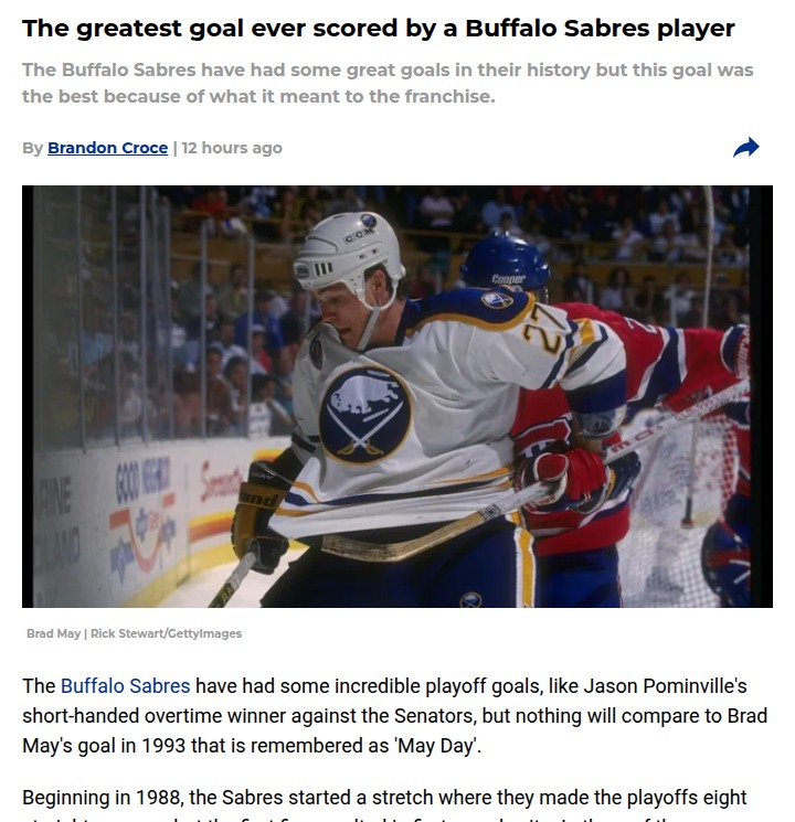Buffalo’s unforgettable ‘May Day’ moment