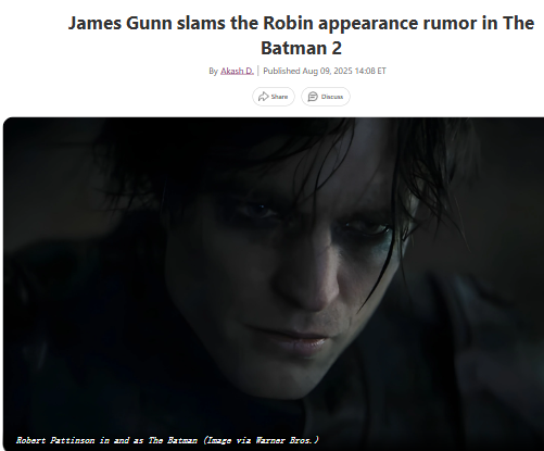 Robin in The Batman 2? James Gunn shuts it down 🚫
