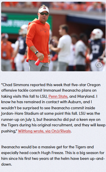 Ducks’ Top IOL Commit Eyeing SEC Flip?