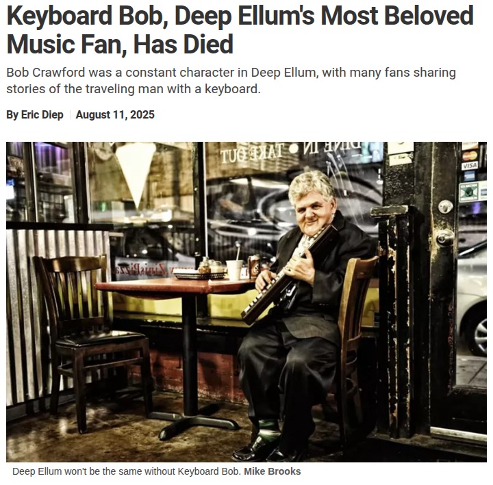 Remembering Deep Ellum’s Keyboard Bob
