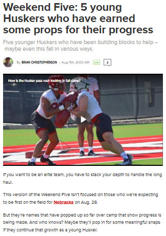 Young Huskers making waves this fall