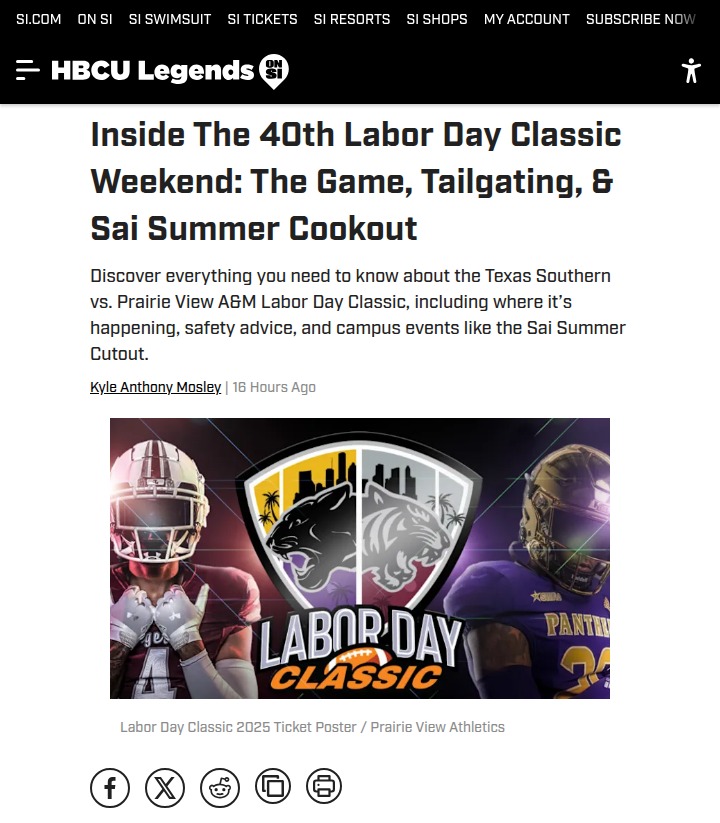 Houston’s Labor Day Classic: More than a game