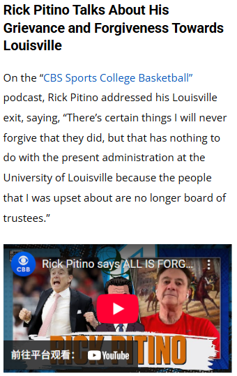 Rick Pitino opens up about Louisville split