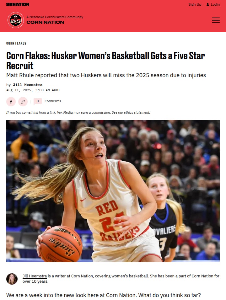 Husker women’s hoops lands a top 10 recruit!