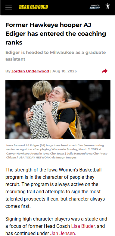 AJ Ediger brings Hawkeye grit to Milwaukee