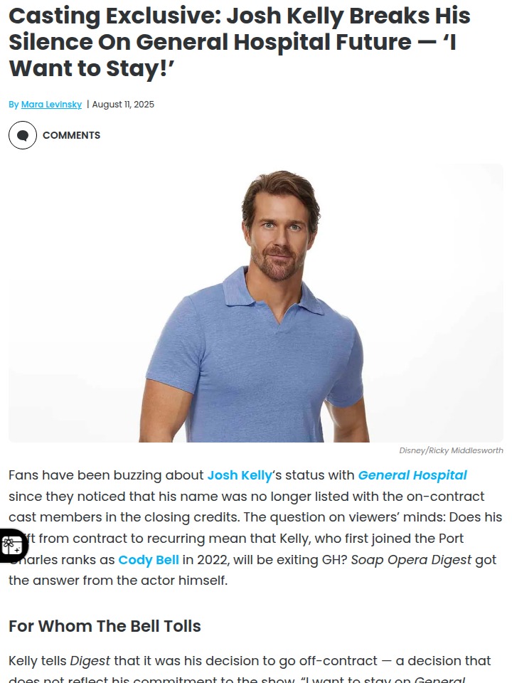 Josh Kelly Drops GH Bombshell! 🎬