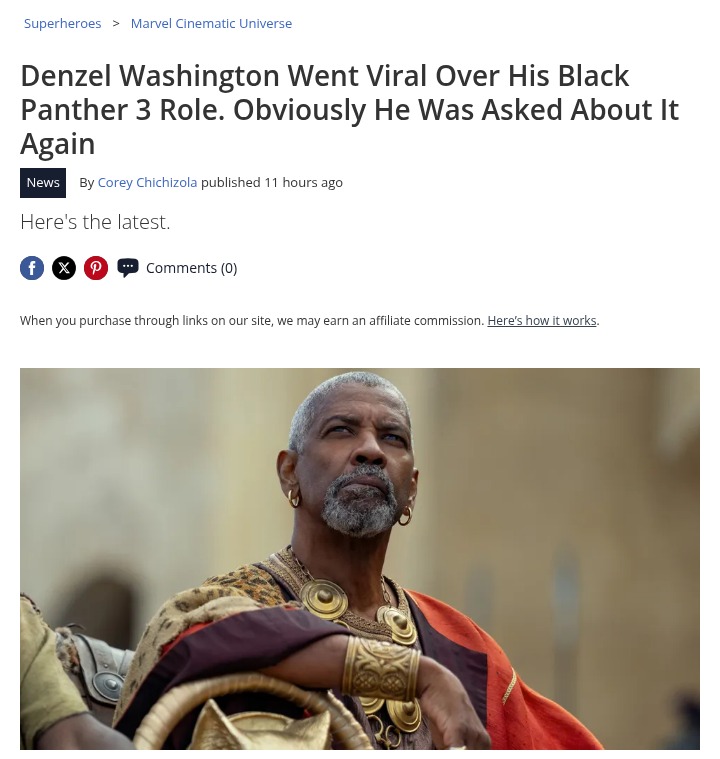 Denzel’s Black Panther 3 Role: Secret Villain? 🐾