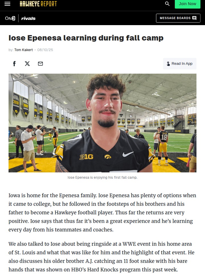 Inside Iowa’s Epenesa family football legacy