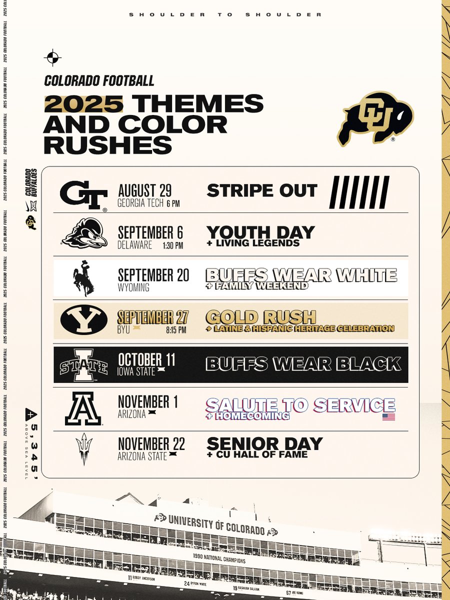 Buffs Unveil 2025 Folsom Field Color Rush!