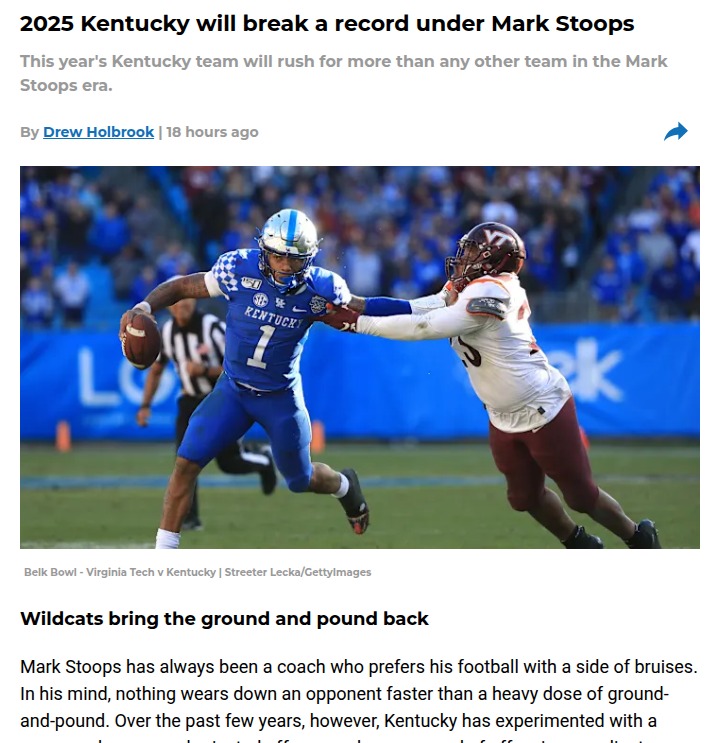 Kentucky football’s ground game is back