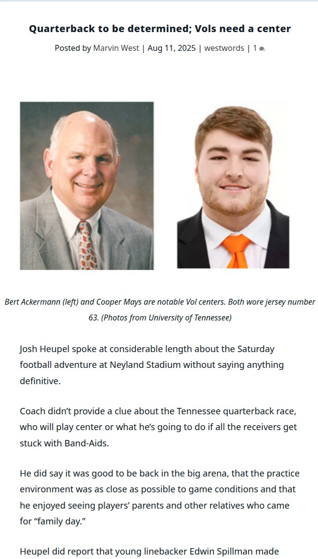 Vols Center Search: Who Fills Coop’s Shoes?