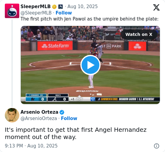 Jen Pawol’s First MLB Plate Call Sparks Debate