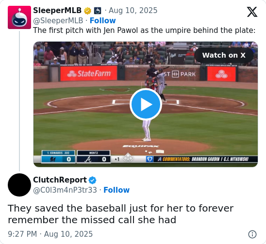 Jen Pawol’s First MLB Plate Call Sparks Debate