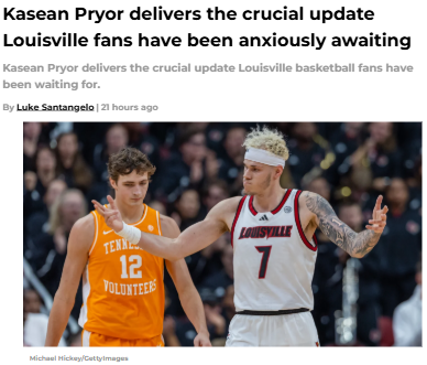 Kasean Pryor says he’ll be ready for Louisville’s opener