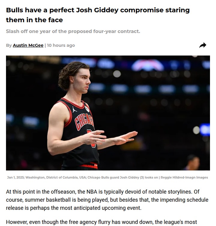 Bulls & Giddey: Can Chicago Seal the Deal?