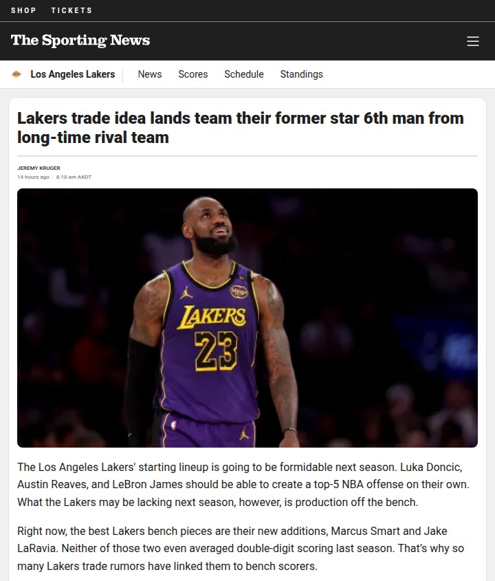 Lakers Eye Monk Reunion From Kings