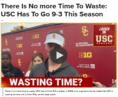 USC football: Time for Riley to deliver