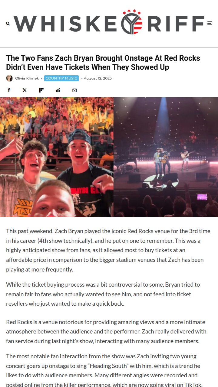 Zach Bryan’s Red Rocks surprise: From no tickets to the spotlight