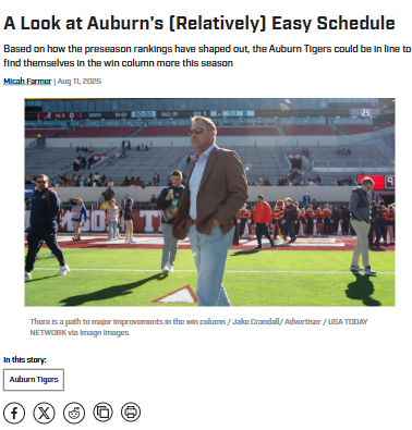 Auburn’s 2025 schedule could be their ticket