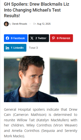 Drew’s Blackmail Bombshell on GH! 💣