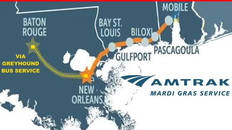Baton Rouge now linked to Amtrak Mardi Gras line