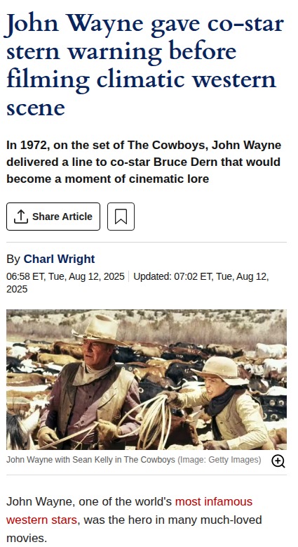 John Wayne’s On-Set Ultimatum 😲