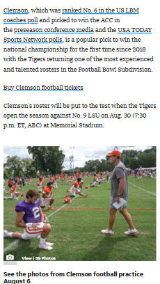 Tigers Roar to No. 4 in AP Top 25!