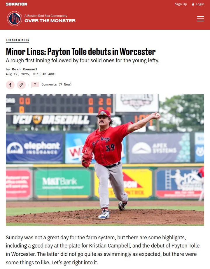 Payton Tolle’s Worcester debut: What’s next?