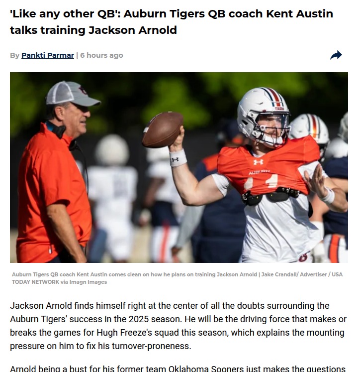 Auburn’s Arnold: Can He Shake the ‘Bust’ Tag?