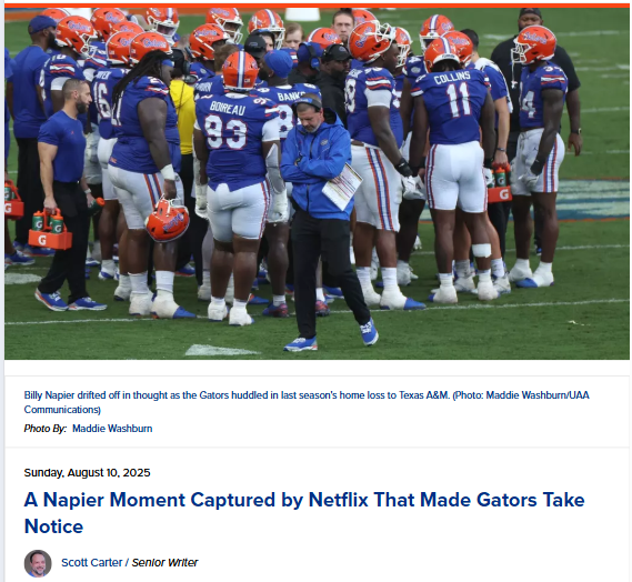 Gators’ Netflix moment shows real locker room grit
