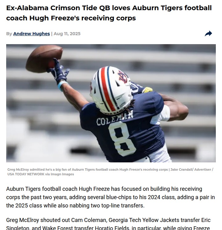 Auburn’s new receivers could change the game