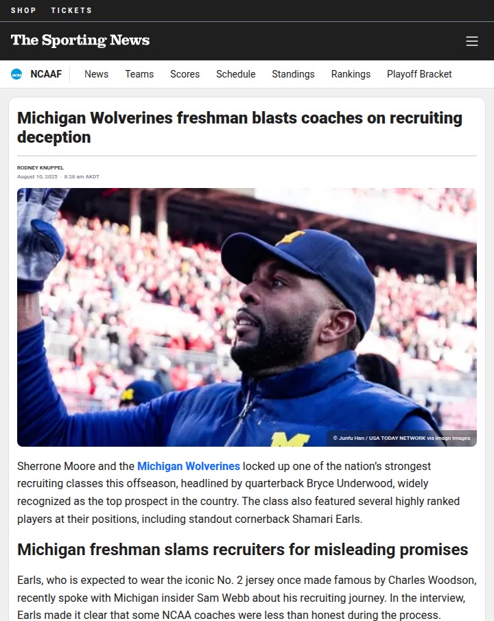 Wolverines Land Earls After SEC Recruiting Drama