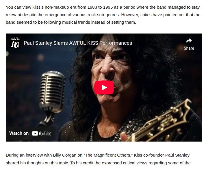 Paul Stanley Calls Out KISS’s Wildest Era 😱